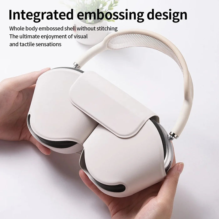 For AirPods Max 2 / Max Case with Sleep Mode PU Leather Headphone Cover - White - 6