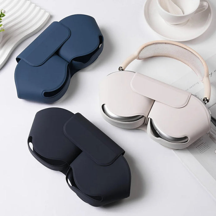 For AirPods Max 2 / Max Case with Sleep Mode PU Leather Headphone Cover - White - 7