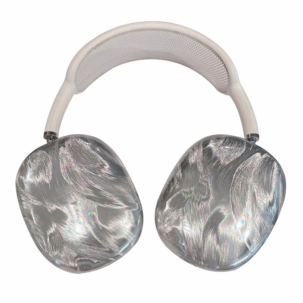 1 Pair For AirPods Max with USB-C / Airpods Max Headphone Earpad Case Electroplated TPU Cover - 1