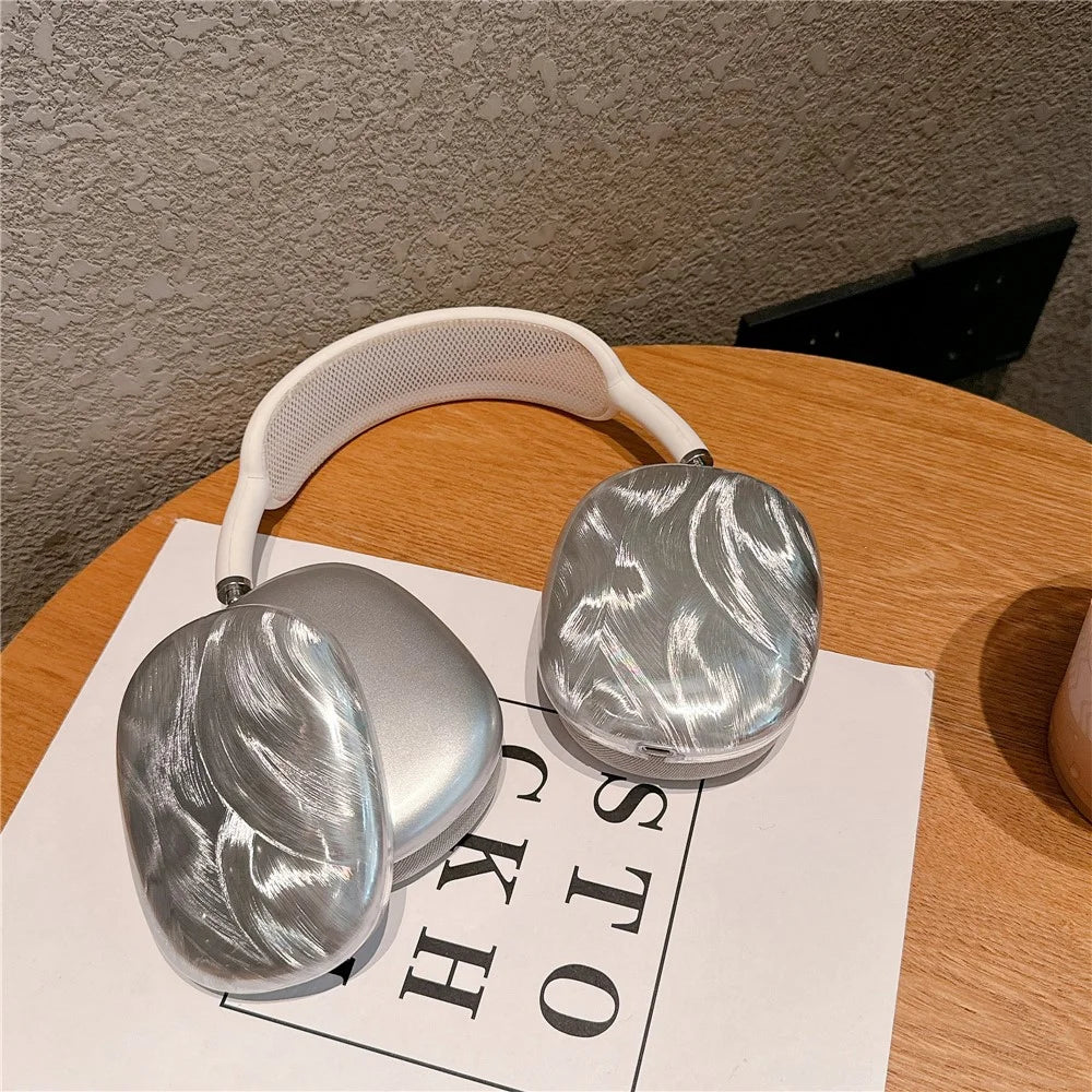 1 Pair For AirPods Max with USB-C / Airpods Max Headphone Earpad Case Electroplated TPU Cover - 4