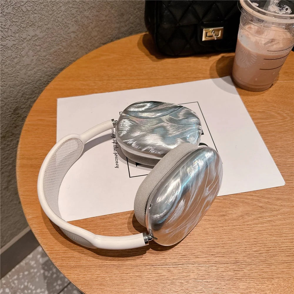 1 Pair For AirPods Max with USB-C / Airpods Max Headphone Earpad Case Electroplated TPU Cover - 6