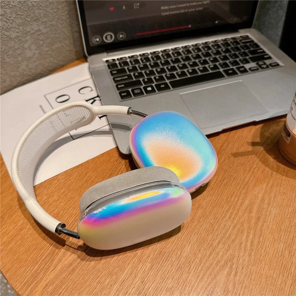 1 Pair For AirPods Max with USB-C / Airpods Max Headphone Earpad TPU Case Electroplated Protective Cover - 6