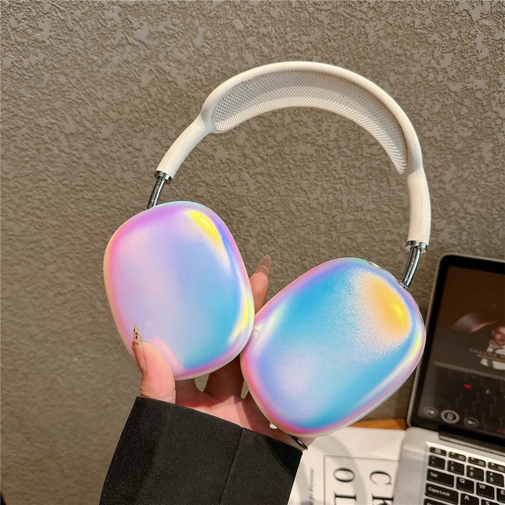 1 Pair For AirPods Max with USB-C / Airpods Max Headphone Earpad TPU Case Electroplated Protective Cover - 7