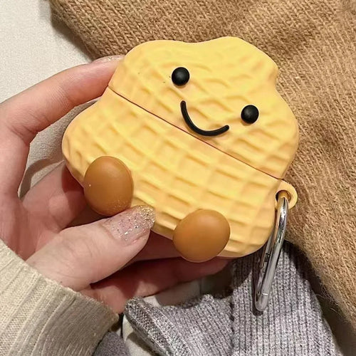 For AirPods Pro 2 / AirPods Pro Silicone Case Peanut Shaped Earphone Protective Cover with Buckle - 1