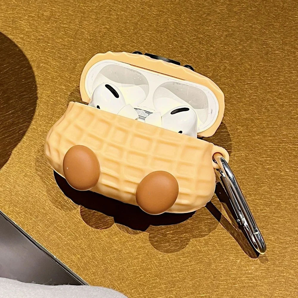 For AirPods Pro 2 / AirPods Pro Silicone Case Peanut Shaped Earphone Protective Cover with Buckle - 2