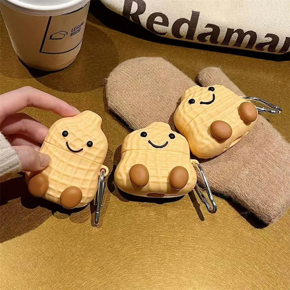 For AirPods Pro 2 / AirPods Pro Silicone Case Peanut Shaped Earphone Protective Cover with Buckle - 6