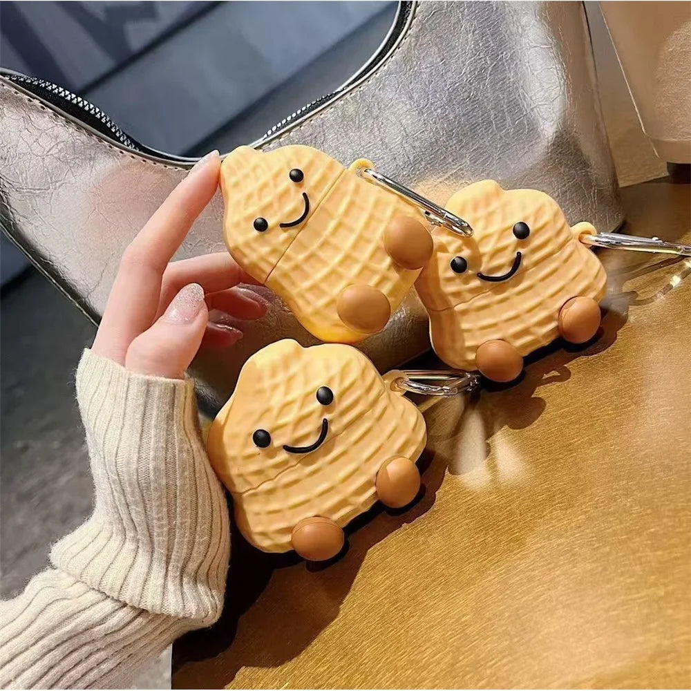 For AirPods Pro 2 / AirPods Pro Silicone Case Peanut Shaped Earphone Protective Cover with Buckle - 7