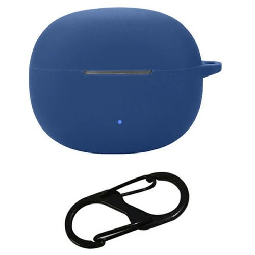 For Edifier R1 Silicone Case Cover with Anti Lost Buckle Clip-On Bluetooth-compatible Earphones Protective Sleeve - Dark Blue - 1