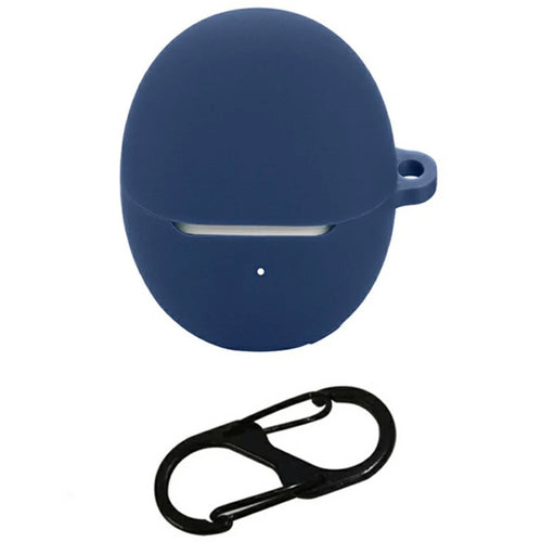 For Honor Tiinlab S7 Bluetooth-compatible Earbuds Case with Anti Lost Buckle Silicone Protective Cover - Dark Blue - 1