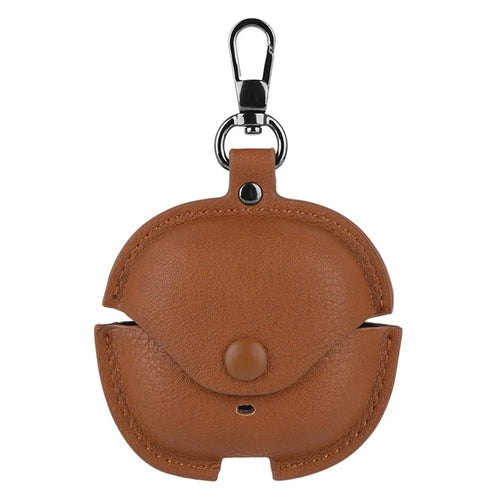 For Xiaomi Redmi Buds 8 Lite / Buds 6 Lite Charging Case Cover Leather + PC Earbuds Protective Case - Brown - 1