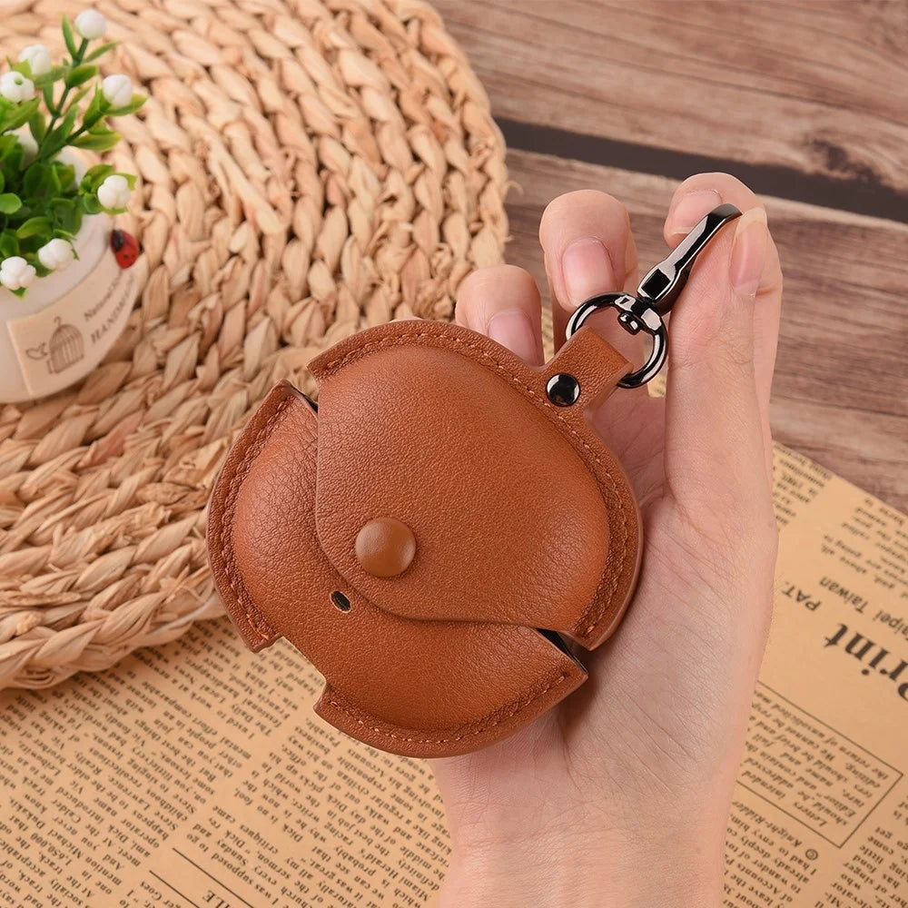 For Xiaomi Redmi Buds 8 Lite / Buds 6 Lite Charging Case Cover Leather + PC Earbuds Protective Case - Brown - 2