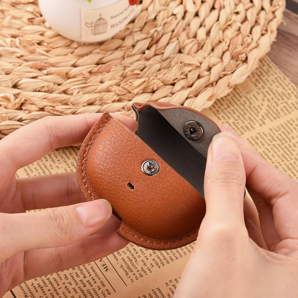 For Xiaomi Redmi Buds 8 Lite / Buds 6 Lite Charging Case Cover Leather + PC Earbuds Protective Case - Brown - 3