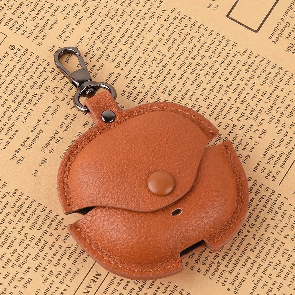 For Xiaomi Redmi Buds 8 Lite / Buds 6 Lite Charging Case Cover Leather + PC Earbuds Protective Case - Brown - 4