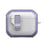 For AirPods 4 Case with Switch Button TPU + PC Compatible with MagSafe Earphone Cover with Hook - White  /  Light Purple - 1