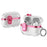 For AirPods Pro 2 Case with Lock Buckle TPU + PC Clear Electroplated Earphone Cover with Hook - Pink - 1