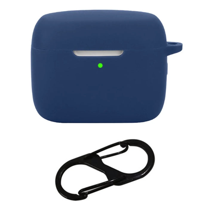 For Edifier Neodots Silicone Case Cover with Anti Lost Buckle Bluetooth-compatible Earphones Protective Sleeve - Dark Blue - 1