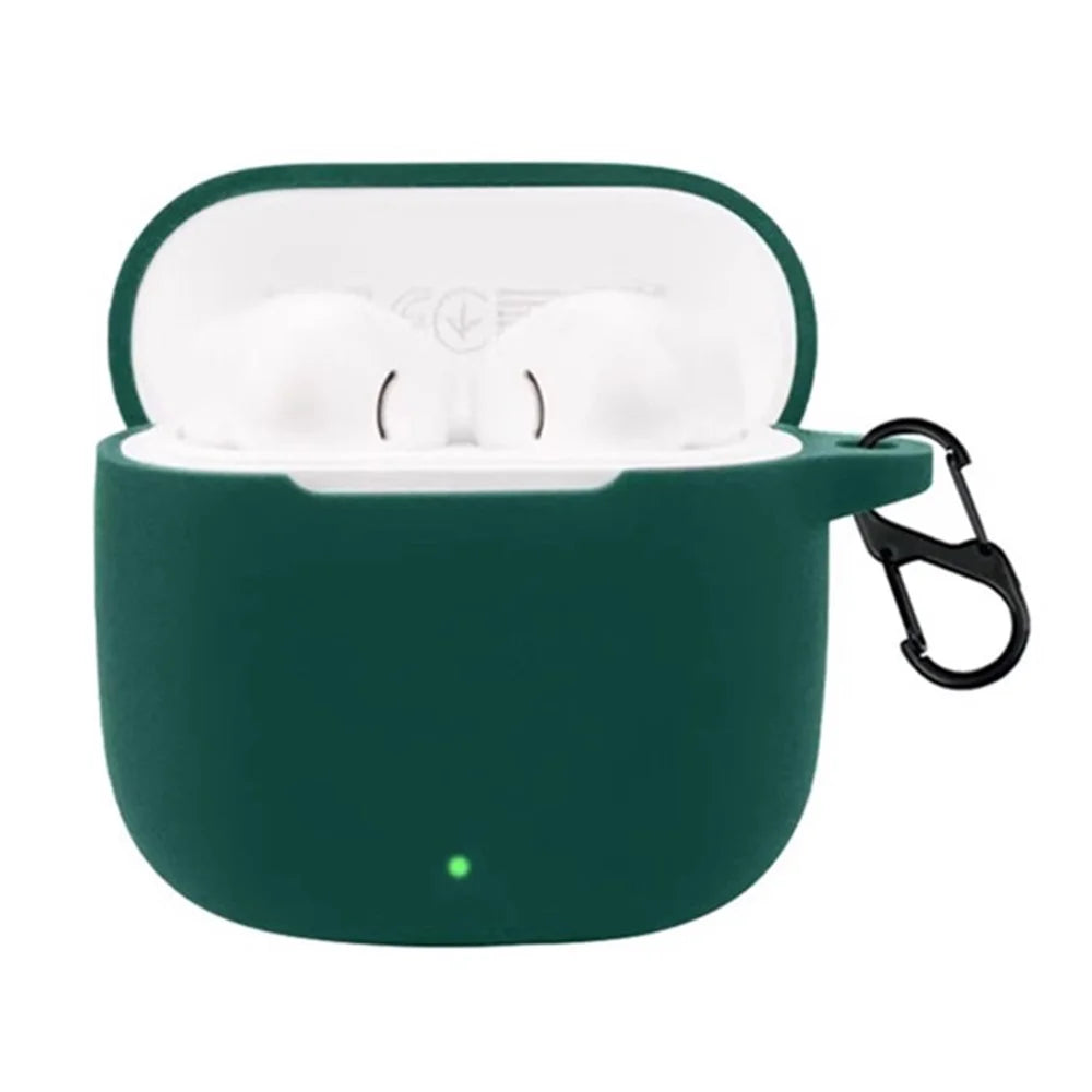 For Huawei FreeBuds SE 3 Bluetooth-compatible Earphones Case with Anti Lost Buckle Silicone Protective Cover - Blackish Green - 2
