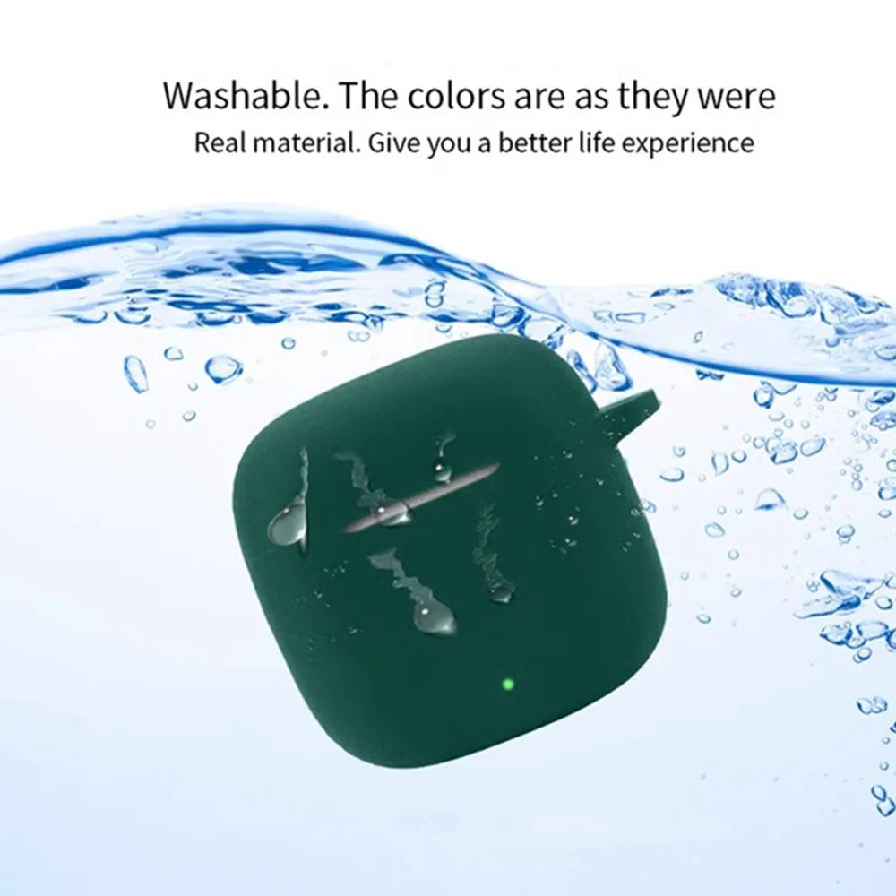 For Huawei FreeBuds SE 3 Bluetooth-compatible Earphones Case with Anti Lost Buckle Silicone Protective Cover - Blackish Green - 4