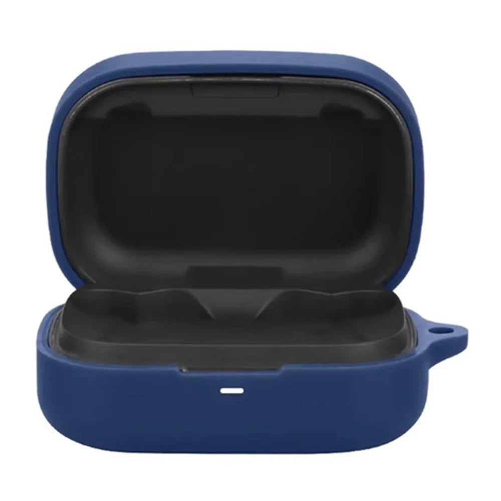 For Bang & Olufsen Beoplay Eleven Bluetooth-compatible Earphones Case with Anti Lost Buckle Silicone Protective Cover - Dark Blue - 3