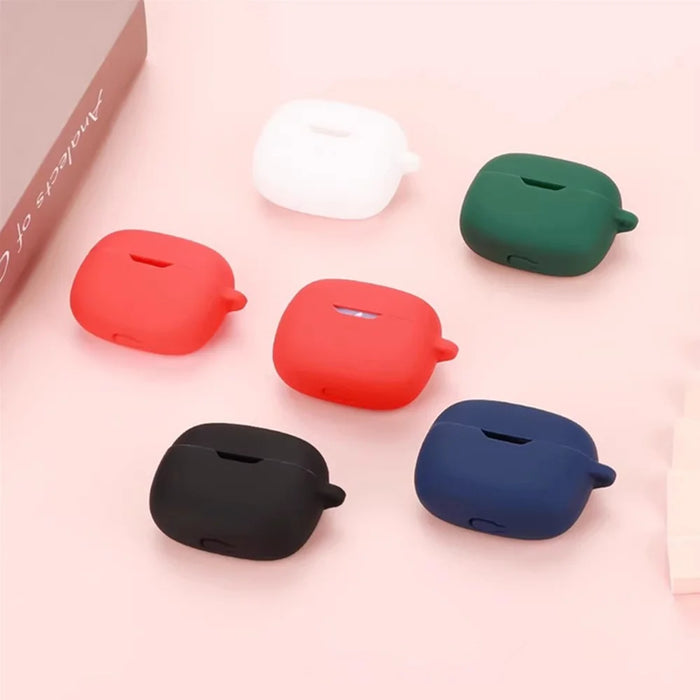 For JBL Wave Beam 2 Bluetooth-compatible Earphones Case with Anti Lost Buckle Silicone Protective Cover - Blackish Green - 7