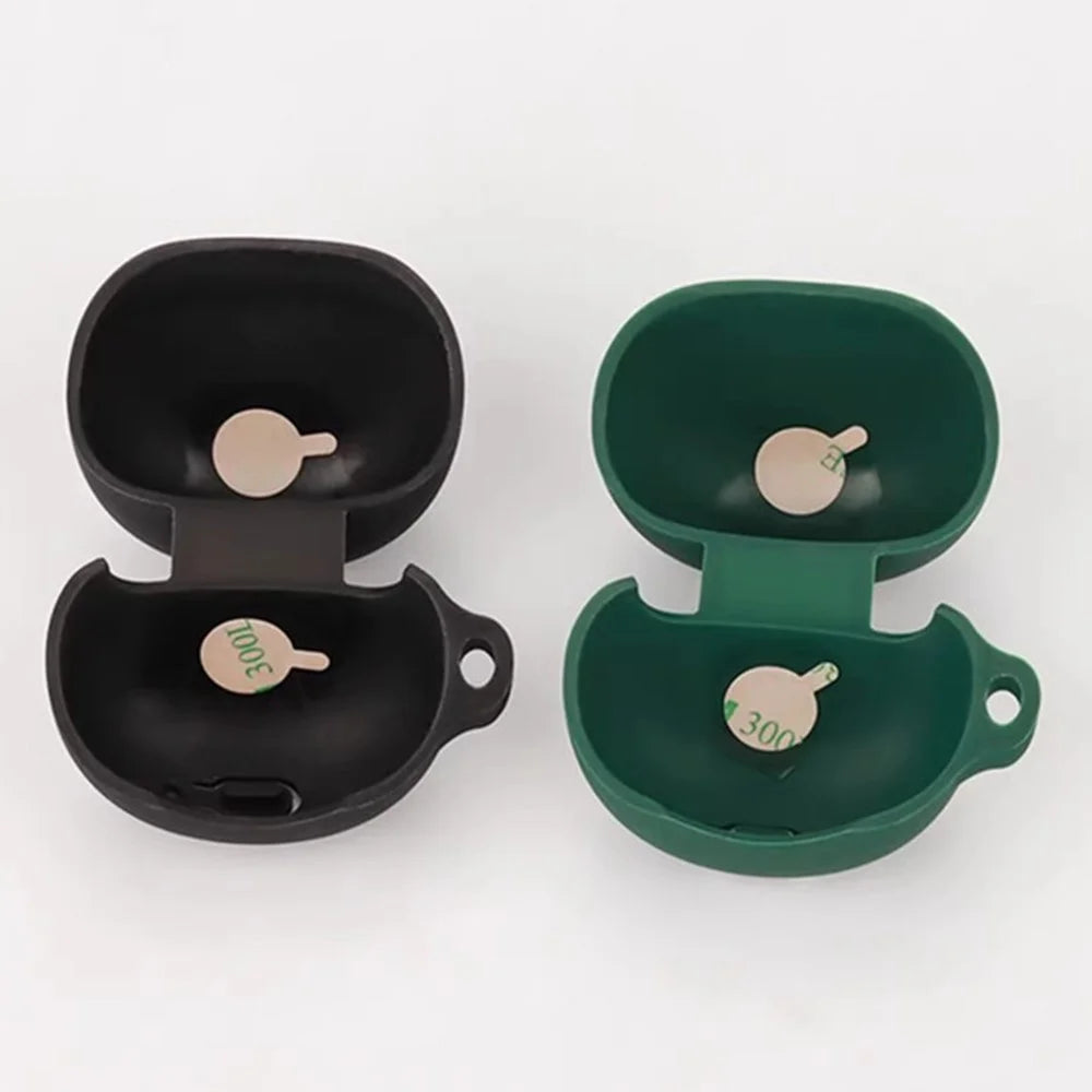 For QCY AilyBuds Clear Bluetooth-compatible Earphones Case with Anti Lost Buckle Silicone Protective Cover - Dark Blue - 6