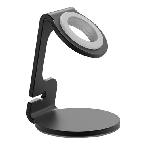 For Apple Watch Wireless Charging Bracket Aluminum Alloy Charger Dock Stand - Black - 1