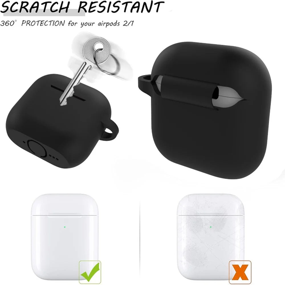 For AirPods 4 Silicone Case 3 in 1 Protective Cover Set with Strap + Keychain - Purple - 6