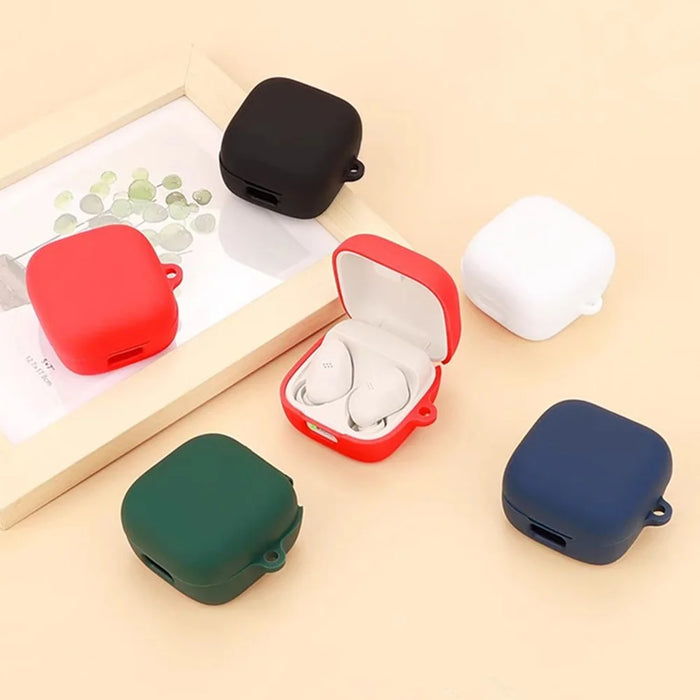 For Sennheiser ACCENTUM Silicone Case with Anti Lost Buckle Bluetooth-compatible Earphones Protective Cover - Red - 5