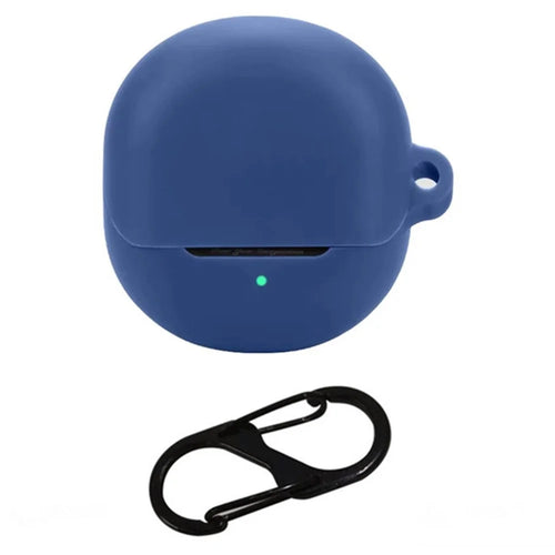 For SoundPEATS Air5 Lite Silicone Case with Anti Lost Buckle Bluetooth-compatible Earphones Protective Cover - Dark Blue - 1
