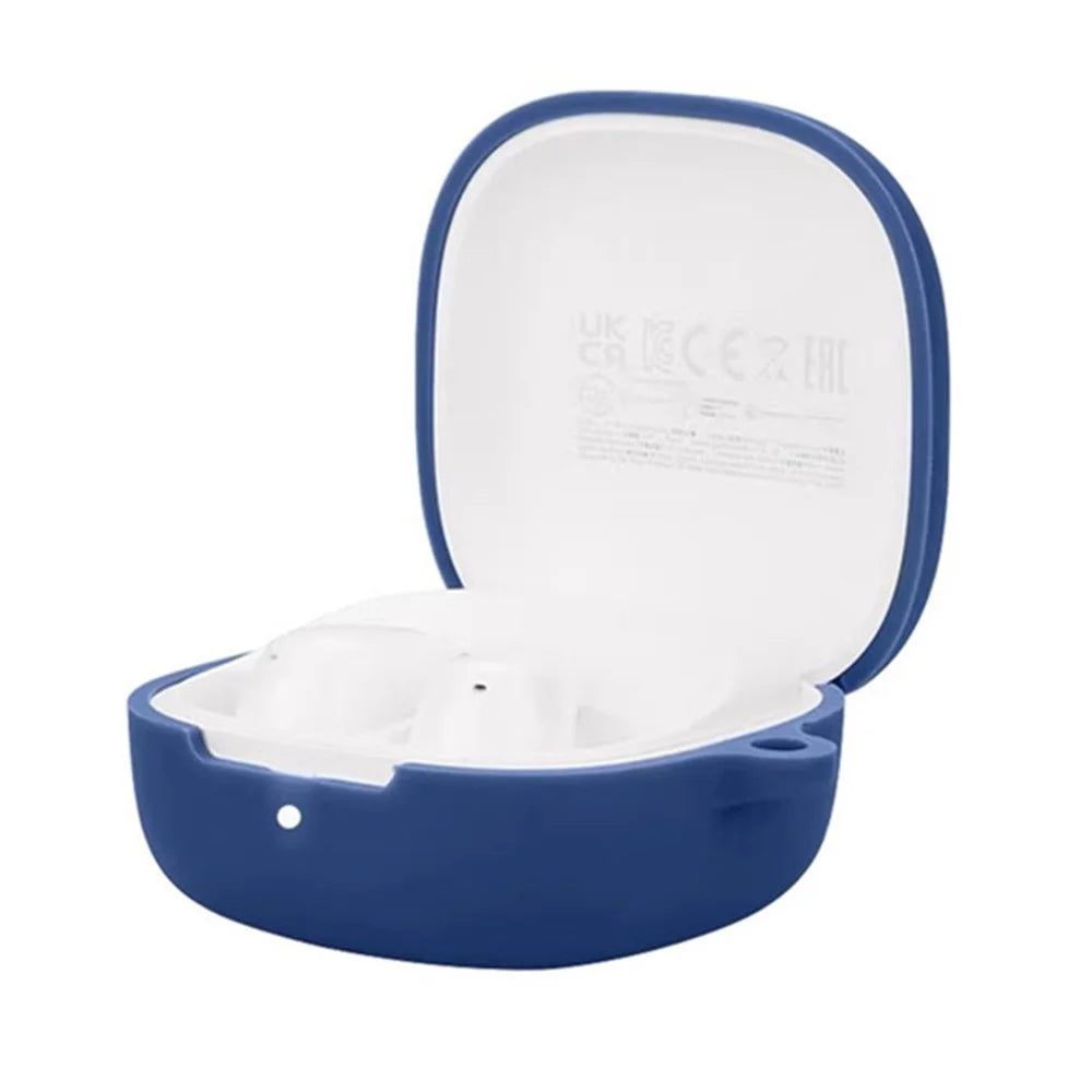 For Xiaomi Redmi Buds SE Silicone Case with Anti Lost Buckle Bluetooth-compatible Earphones Protective Cover - Dark Blue - 2