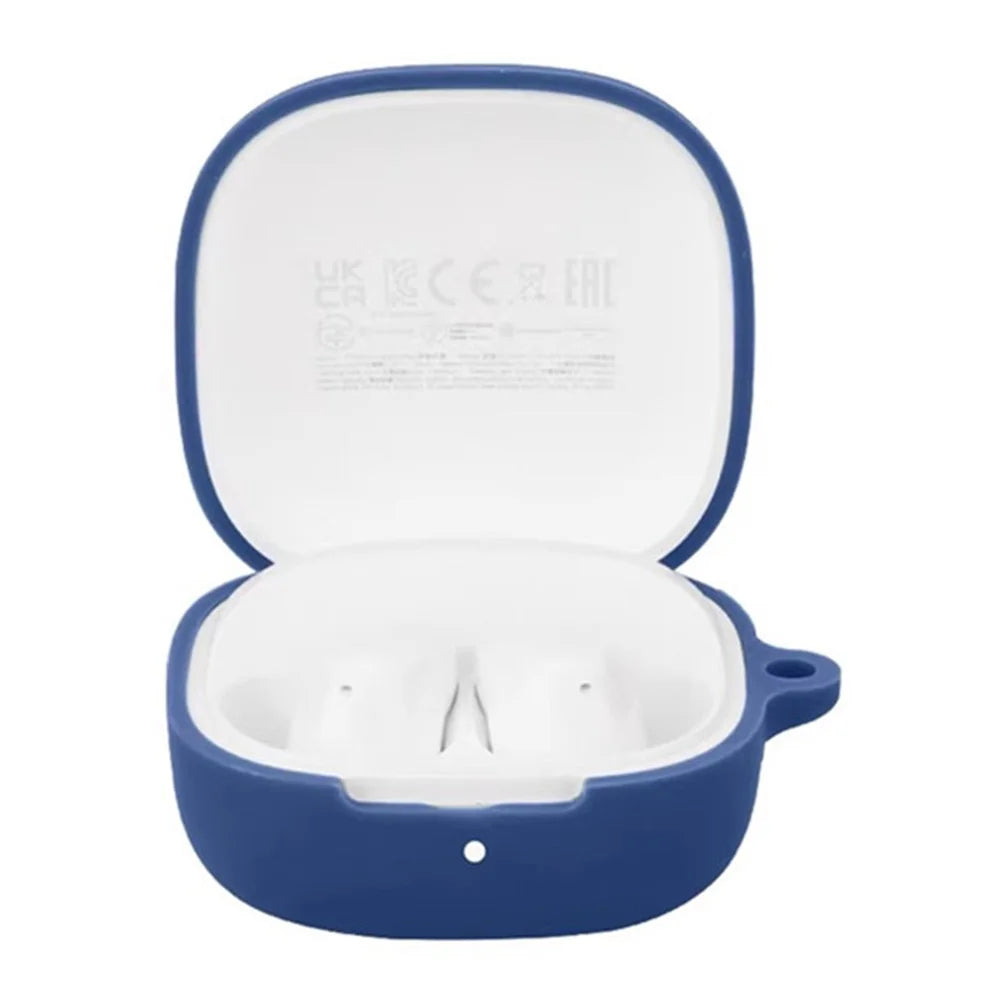 For Xiaomi Redmi Buds SE Silicone Case with Anti Lost Buckle Bluetooth-compatible Earphones Protective Cover - Dark Blue - 3