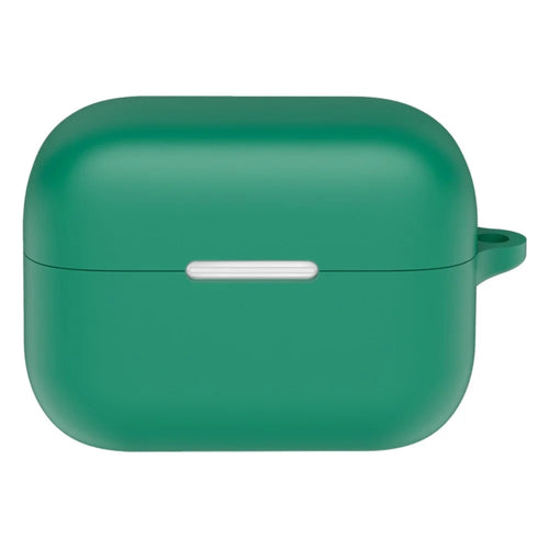 For Anker Soundcore Aero Clip Silicone Case with Anti Lost Buckle Bluetooth-compatible Earphones Protective Cover - Blackish Green - 1