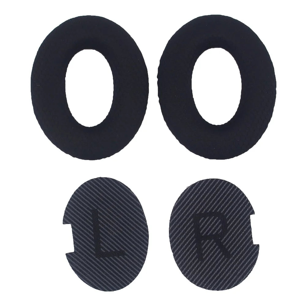 JZF-525 1 Pair Headphone Ear Pads for Bose Soundtrue AE II / QuietComfort 35 / 25 / 15 Replacement Cushions Earmuffs - Black+Black - 5