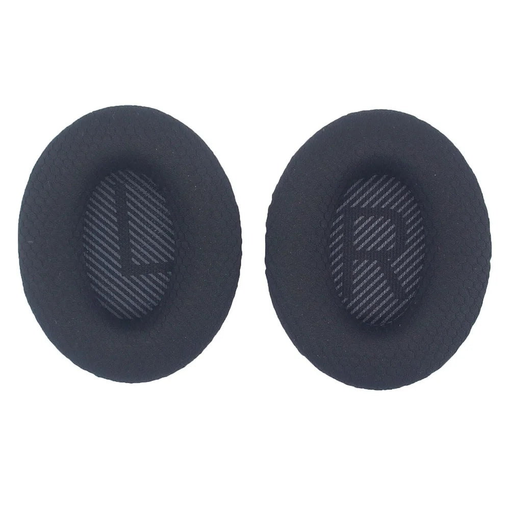 JZF-525 1 Pair Headphone Ear Pads for Bose Soundtrue AE II / QuietComfort 35 / 25 / 15 Replacement Cushions Earmuffs - Black+Black - 6