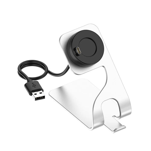 Metal Bracket Charger Charging Stand Dock for Garmin Fenix 7/Fenix 7S/Fenix 7X/Forerunner 55/945 LTE/Venu2/Venu 2S Smart Watch - Silver - 1