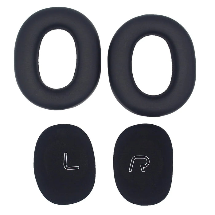 JZF-529 1 Pair for Edifier W860NB Pro / W860 Pro Headphone Earpads Replacement Cushions - Protein Leather / Black - 2