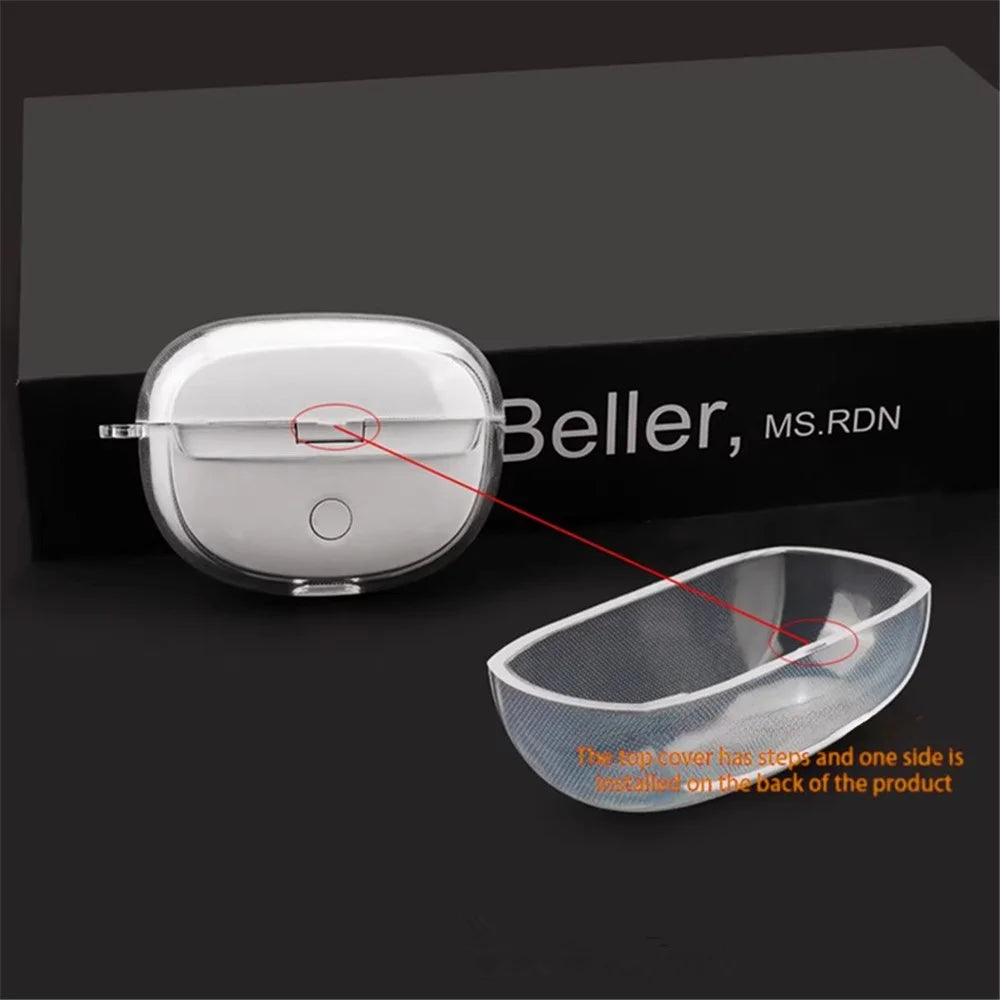 For Bose Ultra Open Earbuds Protective Case Transparent TPU Cover with Anti Lost Buckle - 4