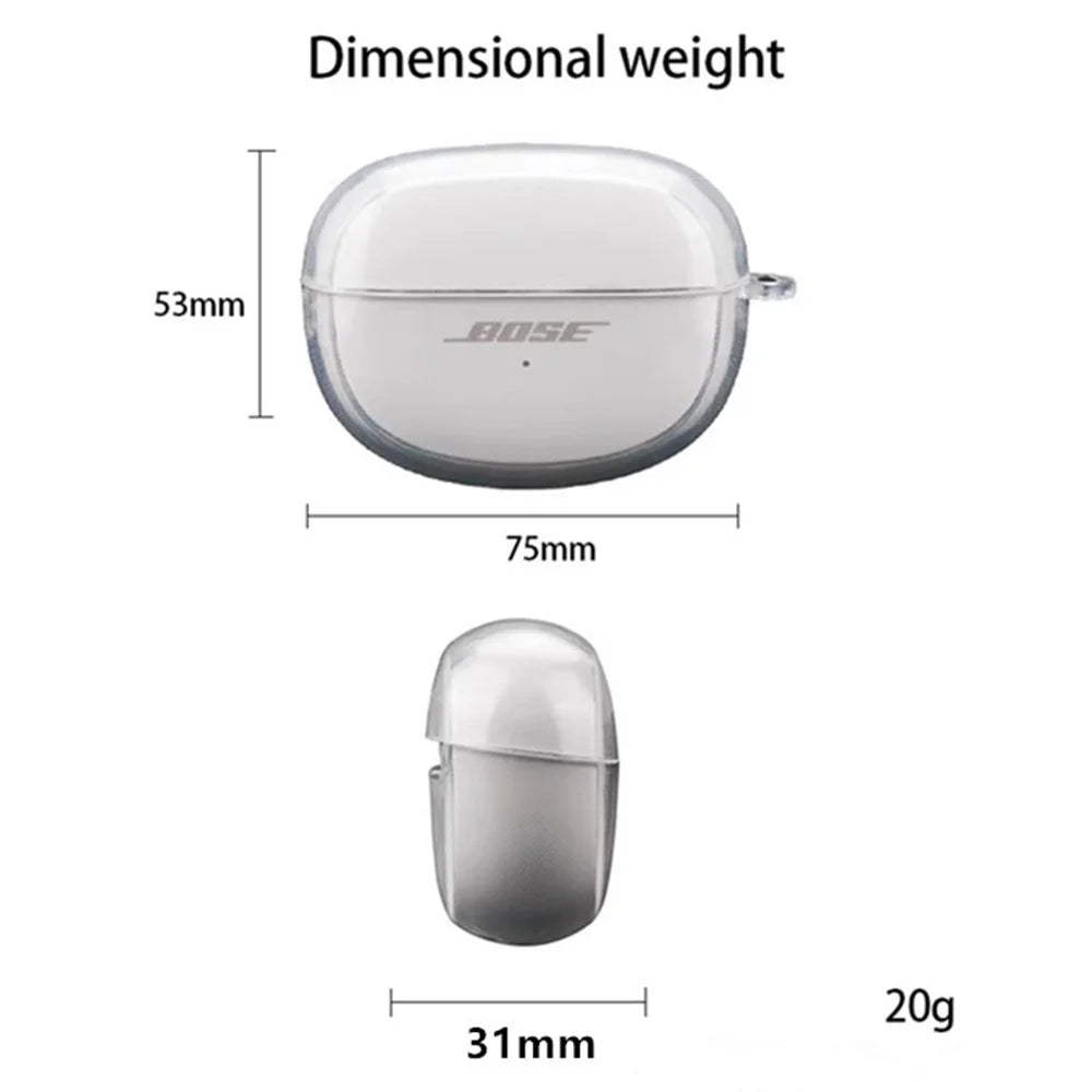 For Bose Ultra Open Earbuds Protective Case Transparent TPU Cover with Anti Lost Buckle - 6