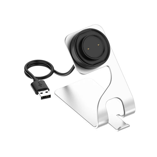 Aluminum Alloy Bracket Charging Dock Smart Watch Charger for Huami Amazfit GTS 2 Mini / Bip 3 / GTR Mini (A2174) - Silver - 1