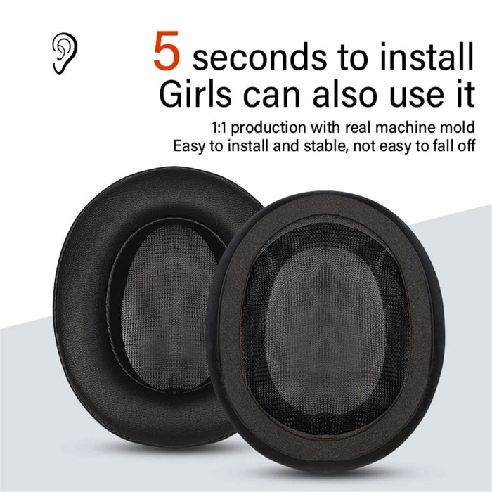 1 Pair Replacement Earpads For Panasonic RP-HD10E Headphone Protein Leather Ear Cushions - 5