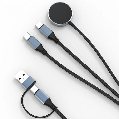 100W Metal Shell Braided Charging Cable Wireless Charger For Computer  /  Phone  /  Watch  /  Earbuds USB-C Output Cable - Dual Type-C (U33) - 1