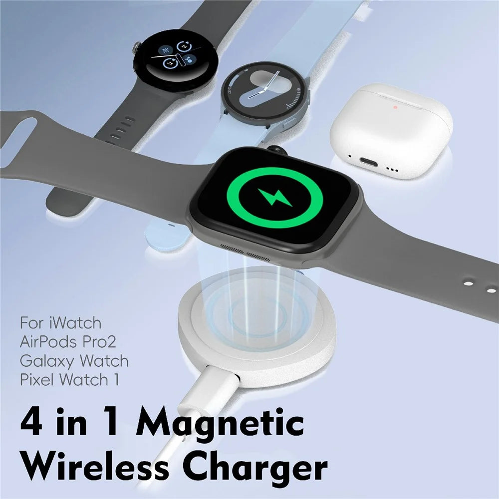 U30 Wireless Charger for Apple Watch  /  AirPods  /  Samsung Galaxy Watch  /  Google Pixel Watch Magnetic Charging Adapter - 2