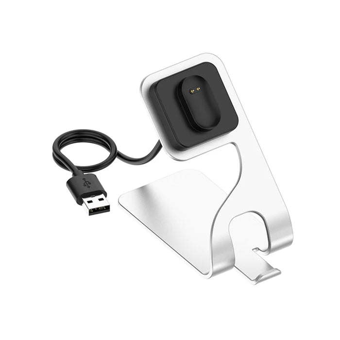 Smart Watch Charging Stand Metal Bracket for Fitbit Inspire/Inspire HR/Ace 2 - Silver - 1