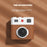 For Apple AirPods 3 Bluetooth-compatible Earphone Case Retro Camera Silicone Protective Cover with Carabiner - Brown - 2