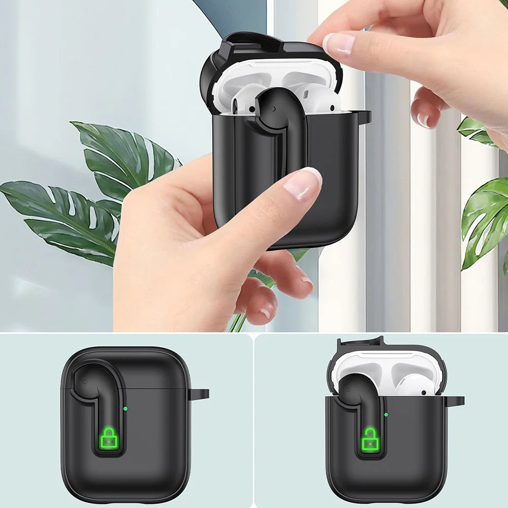 Colorful Lock Earphone Case For Apple AirPods with Wireless Charging Case (2019)  /  AirPods with Charging Case (2016)  /  (2019) - White  /  Orange - 2