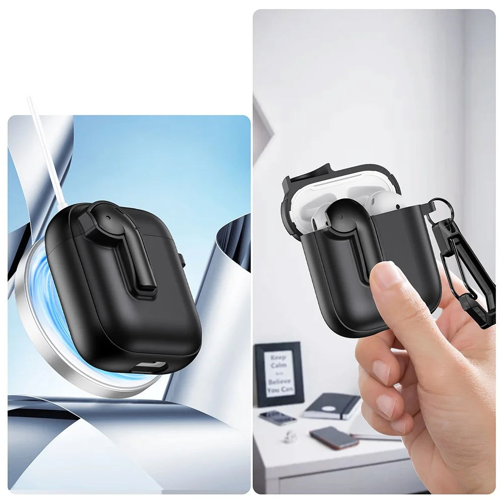 Colorful Lock Earphone Case For Apple AirPods with Wireless Charging Case (2019)  /  AirPods with Charging Case (2016)  /  (2019) - White  /  Orange - 3