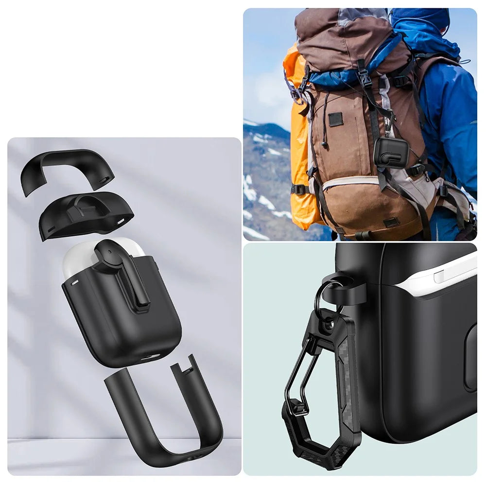 Colorful Lock Earphone Case For Apple AirPods with Wireless Charging Case (2019)  /  AirPods with Charging Case (2016)  /  (2019) - White  /  Orange - 5