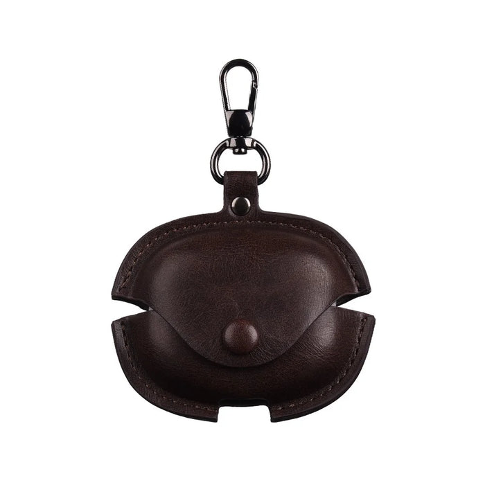 For Xiaomi Redmi Buds 6 Pro Earphone Case Business Leather + PC Protective Cover - Dark Brown - 1