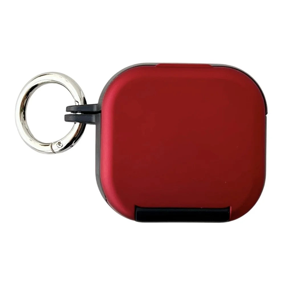 For AirPods 4 Protective Case PC + TPU TWS Earphone Charging Case Cover with Hook - Red - 1
