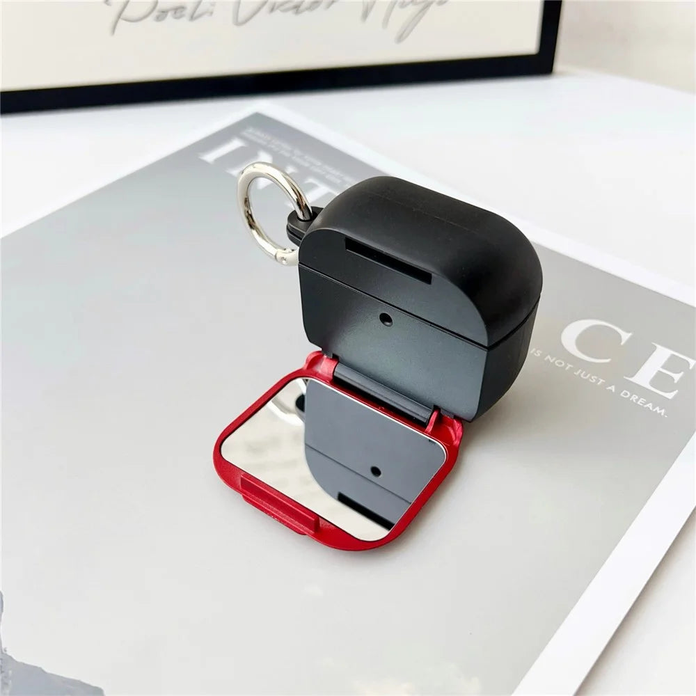 For AirPods 4 Protective Case PC + TPU TWS Earphone Charging Case Cover with Hook - Red - 6